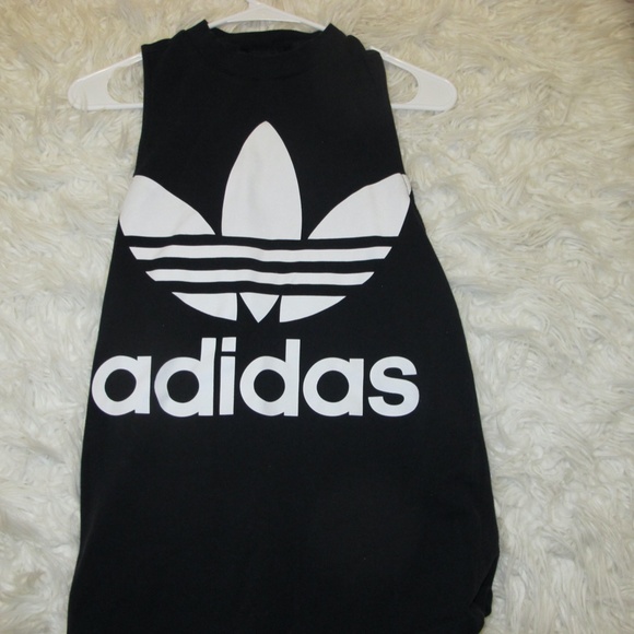 Adidas Sleeveless Shirt Top sport athletic Women's Size XS black EUC - Picture 5 of 6